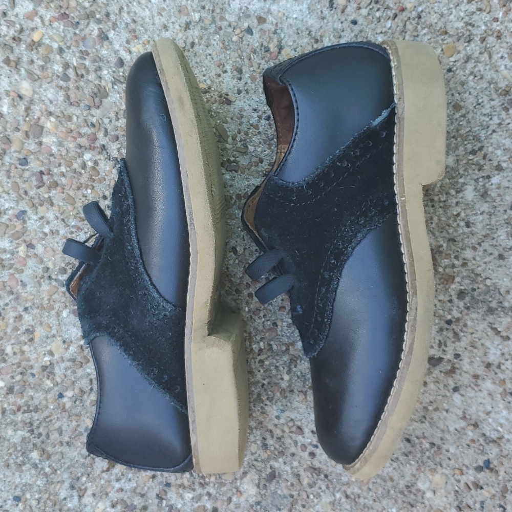 School Issue Upper Class Black Leather Slip on Uniform Shoes 12